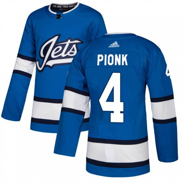 Men's Winnipeg Jets #4 Neal Pionk adidas Blue Alternate Jersey Men's Winnipeg Jets #4 Neal Pionk adidas Blue Alternate Jersey
